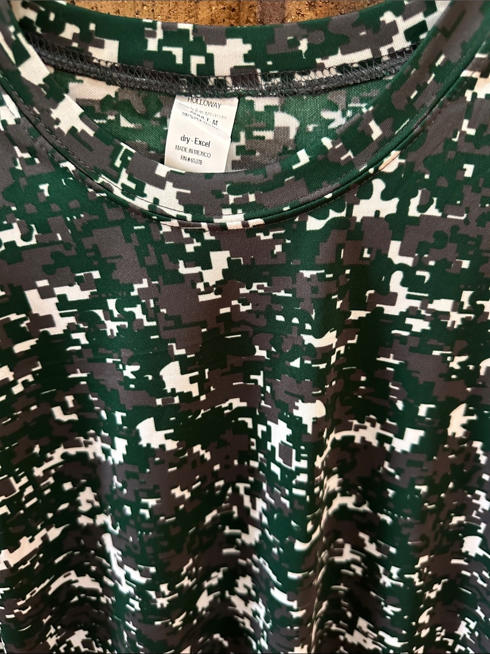 Holloway Men's Digital Camo Short-Sleeve Tee - Green/Black/White - Picture 3 of 3